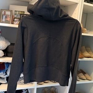 Lululemon Black sparkle Hooded cropped Sweatshirt